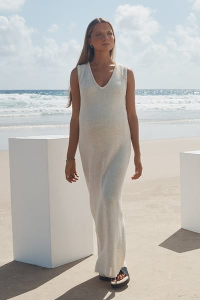 Legoe Heritage Poppy Linen Dress (Oatmeal) - FINAL SALE