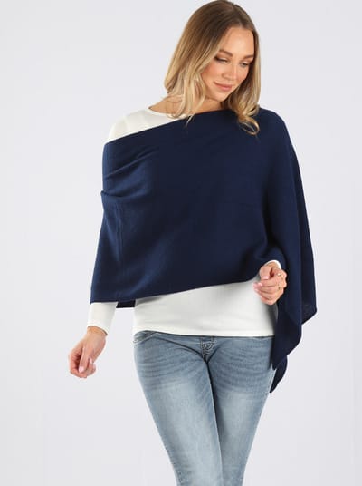 Angel Maternity Moozie Mama Luxury Poncho/Scarf Maternity & Nursing Cover in Navy