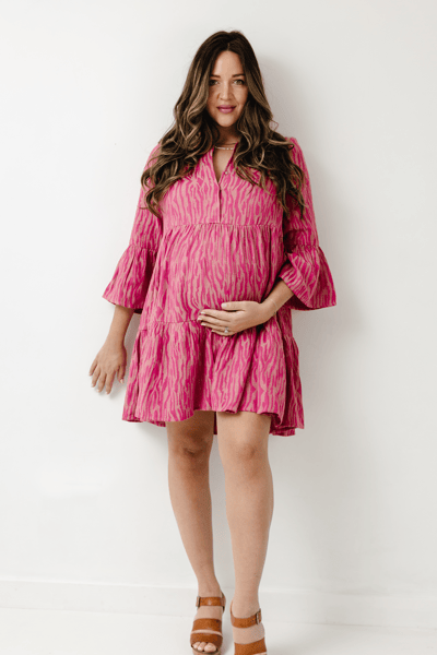 Summery Copenhagen Julia Cotton Dress Raspberry