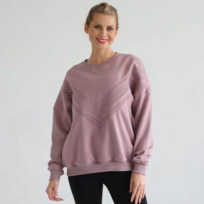 Milk & Baby Isabella Oversized Nursing & Pregnancy Sweatshirt | Lavender Smoke