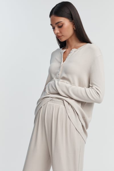 Legoe Heritage Soft Rib Sleep Pant (Dune)