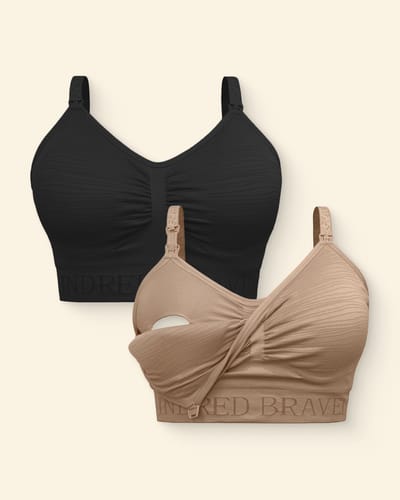 Kindred Bravely Sublime® Hands-Free Pumping Bra Two-Pack | Black & Latte