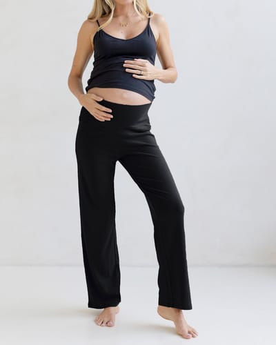 Angel Maternity High Waist Maternity Lounge Pant in Brushed Rib