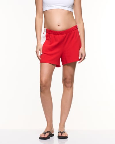 Soon Maternity Side Stripe Cotton Shorts