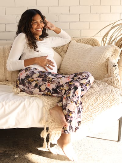Angel Maternity 2- piece Maternity Flora Pajama Set