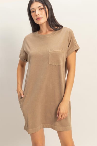Hyfve Mocha T-Shirt Mini Dress