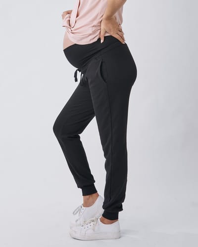 Angel Maternity Ultimate Comfort Maternity Sweatpants in Black