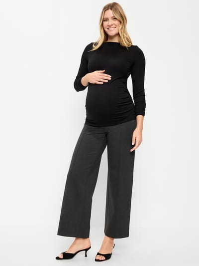 Old Navy Maternity Rollover-Waist Stevie Wide-Leg Pants