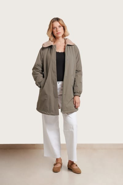 NOM Maternity Scottie Before & After Coat