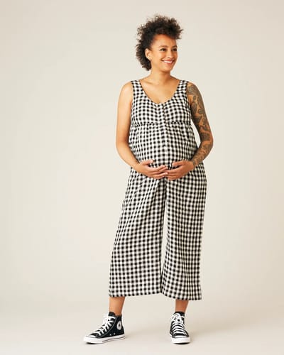 For The Creators Savannah Jumpsuit in Black and White Gingham