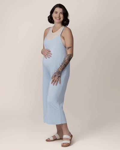 Milk & Baby Charlie Maternity & Nursing Romper | French Blue