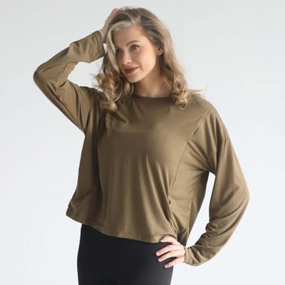 Milk & Baby Abigail Long Sleeve Nursing Pullover | Sage Grove