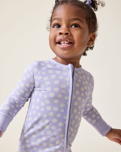 Kindred Bravely Bamboo Baby Pajama | Purple Daisies