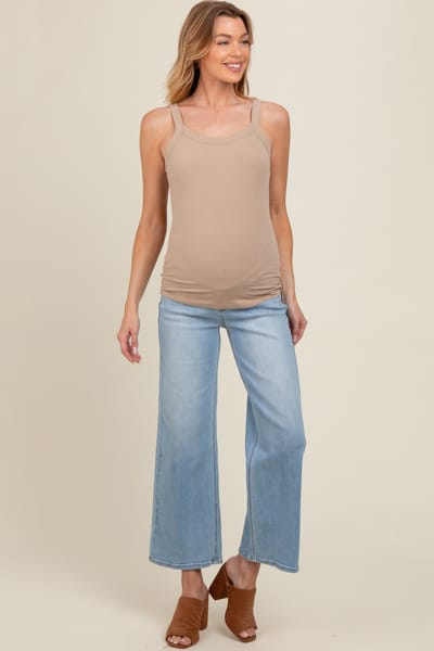 Just USA Jeans Light Blue Wide Leg Maternity Jeans