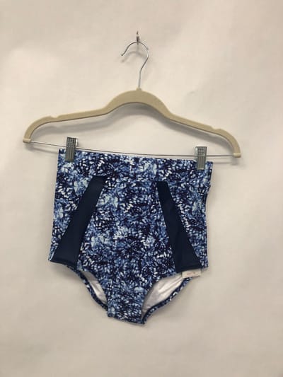 Latched Mama Outlet 6041 - The Latched Mama High-Waisted Swim Bottoms - Greek Isle Blue - Extra Small