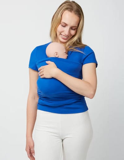 Milk & Baby Skin To Skin Kangaroo T-Shirt & Nursing Top | Cobalt