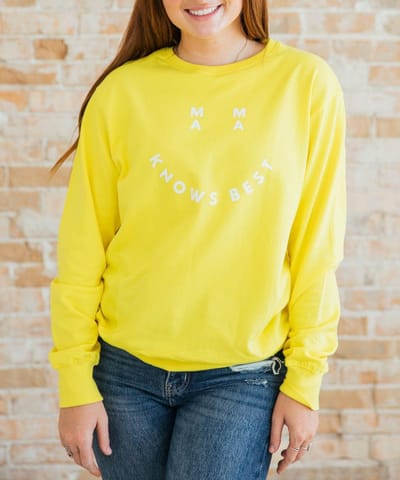 Milk & Baby Smiley Mama Knows Best Sweatshirt