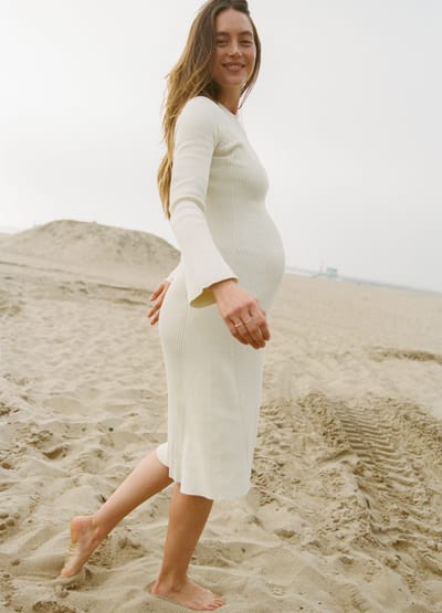 HATCH The Odette Ribbed Midi Dress