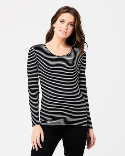 Ripe Maternity Round About Tee Black / White