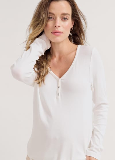 HATCH The Softest Rib Nursing Henley
