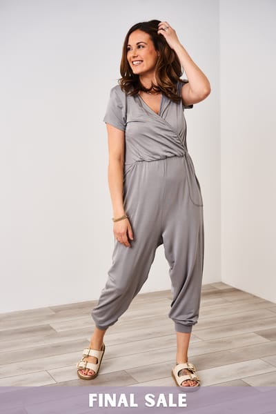 Latched Mama Latched Mama Play All Day Nursing Jumpsuit- Final Sale
