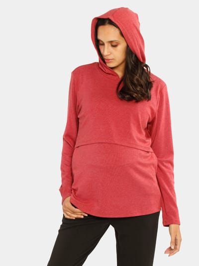 Angel Maternity Nursing Hoodie Breastfeeding Jumper Top
