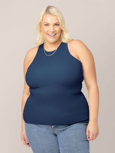 Kindred Bravely Ribbed Bamboo Racerback Nursing Tank