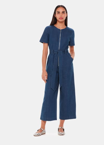 For The Creators Short Sleeve Denim Jumpsuit