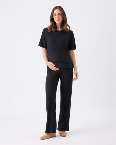 Ripe Maternity Cindy Rib Pant  Black