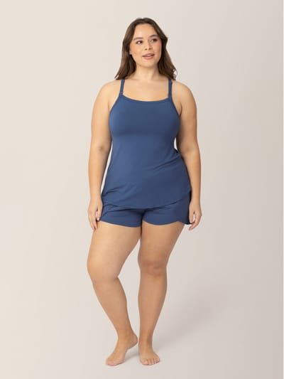 Milk & Baby Bamboo Lounge Around Nursing Tank | Slate Blue