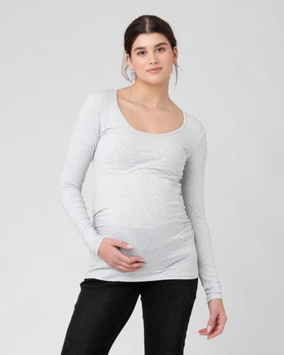 Ripe Maternity Organic Tube Top Silver Marle