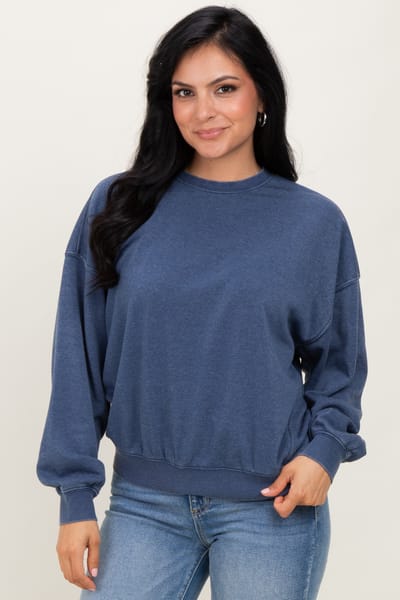 Hyfve Navy Long Sleeve Sweatshirt