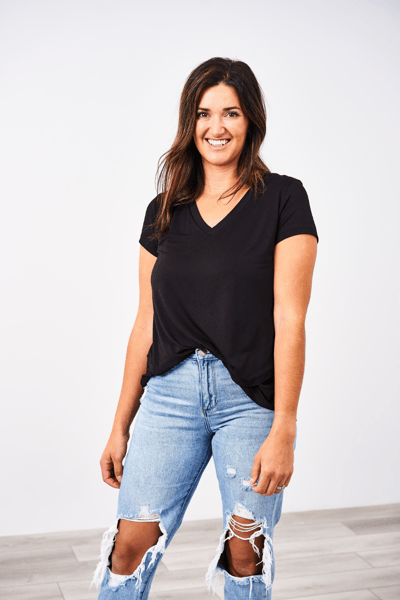 Latched Mama V-Neck Boyfriend Nursing Tee