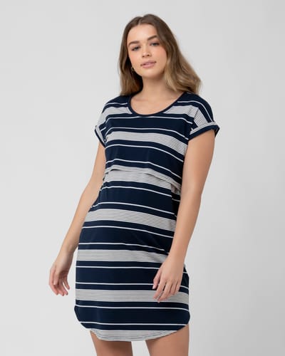 Ripe Maternity Stevie Nursing Nightie Navy / White / Black