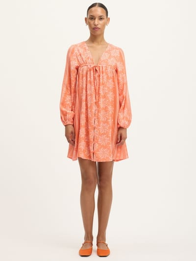 For The Creators Deborah Waffle Mini Dress in Camelia