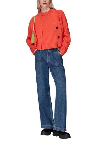 For The Creators Karine Rib Detail Cardigan