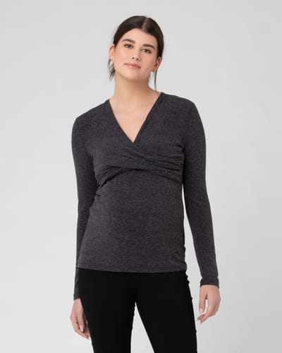 Ripe Maternity Zara Nursing Top Dark Charcoal