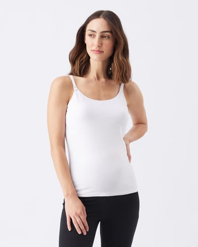 Ripe Maternity Organic Cotton Nursing Cami White