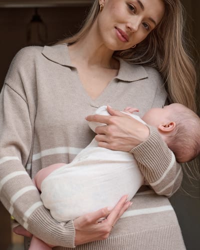 Ripe Maternity Lori Nursing Knit  Latte / Chalk