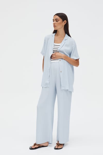 Legoe Heritage Holiday Rayon Pants II (Sky) - FINAL SALE