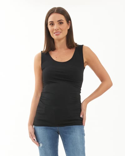 Ripe Maternity Organic Tube Tank Black