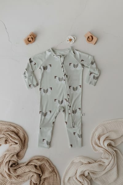 forever french baby Butterflies | Bamboo Zip Pajamas