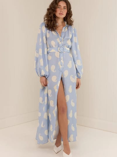 For The Creators Tessie Dress in Periwinkle Paisley