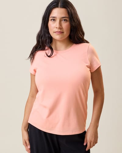 Kindred Bravely Slim Fit Modal Nursing T-shirt | Sunset Pink
