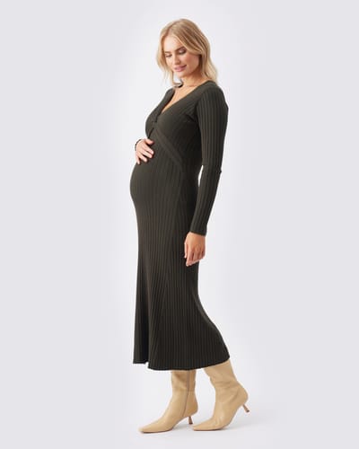 Ingrid+Isabel Ripe Maternity Remi Sweater Knit Nursing Midi Dress