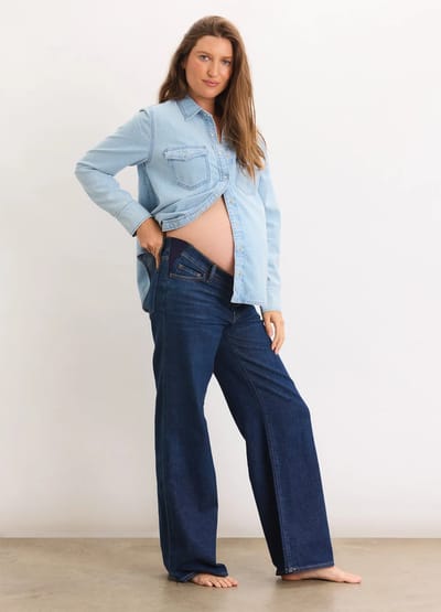 HATCH The Relaxed Wide Leg Maternity Jean