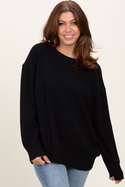 Miracle Black Soft Knit Basic Sweater