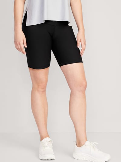 Old Navy Maternity Full Panel PowerSoft Postpartum Support Biker Shorts -- 8-inch inseam