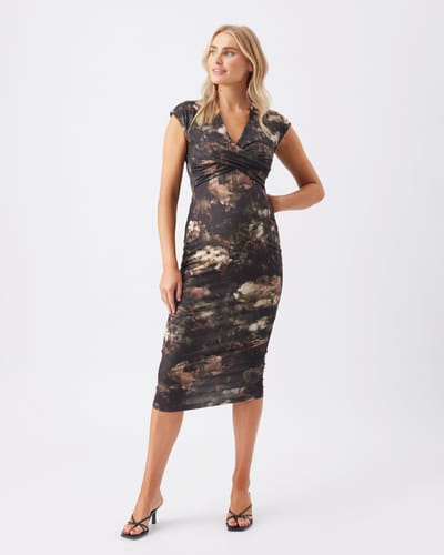 Ripe Maternity Vella Nursing Dress  Black