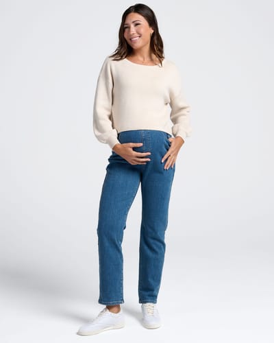 Angel Maternity Over the Bump Relaxed Maternity Denim Jeans